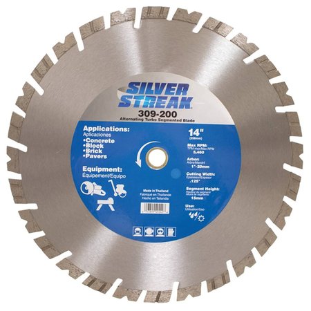 Stens New 309-200 Turbo Segmented Blade For Arbor Size 20 Mm, Max Rpm 5460, Segment Height 15 Mm 309-200